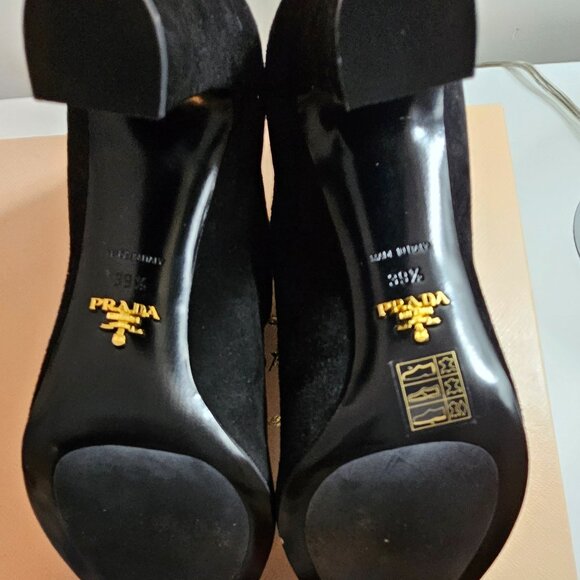 Prada black suede booties - Picture 5 of 9